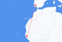 Lennot Bissausta Faron alueelle