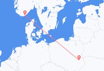 Vluchten van Kristiansand, Noorwegen naar Lublin, Polen