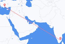 Flyrejser fra Tiruchirappalli, Indien til Antalya, Tyrkiet