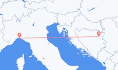 来自波斯尼亚和黑塞哥维那出发地 图兹拉目的地 意大利热那亚的航班