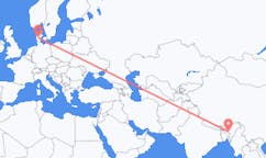 出发地 印度斯希隆格目的地 丹麦比隆的航班