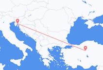 Flüge von Ankara, die Türkei nach Rijeka, Kroatien