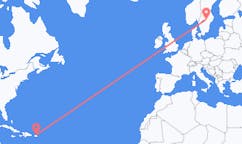 Flyrejser fra San Juan, USA til Oerebro, Sverige
