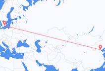 중국발 톈진, 스웨덴행 로네비 항공편