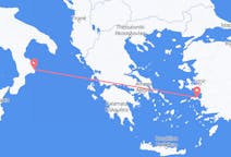 Fly fra Samos til Crotone