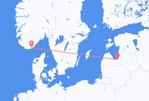 出发地 挪威出发地 克里斯蒂安桑目的地 拉脱维亚里加的航班