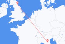 Flyrejser fra Newcastle upon Tyne, England til Bologna, Italien
