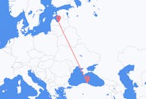 Vluchten van Riga, Pescara, Letland naar Sinop, Turkije