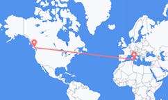 Flyreiser fra Campbell River, Canada til Trapani, Italia