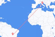 Flyg från Brasília, Brasilien till Perugia, Italien