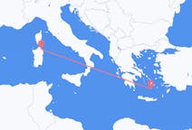 イタリアのから オルビア、ギリシャのへ サントリーニ島フライト