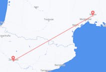 Flüge von Nimes, Frankreich nach Saragossa, Spanien