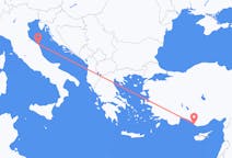 Flug frá Ancona, Ítalíu til Gazipaşa, Tyrklandi