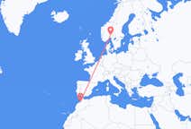 Flyg från Rabat, Marocko till Oslo, Norge