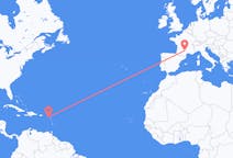 从圣基茨和尼维斯出发圣基茨岛目的地 法国罗德兹的航班