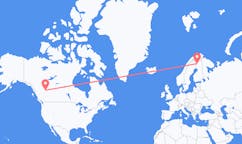캐나다 도슨 크릭에서 출발해 핀란드 콜라리에게(으)로 가는 항공편