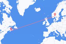 Vluchten van Halifax, Canada naar Oslo, Noorwegen