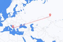 Vluchten van Novosibirsk, Rusland naar Bari, Italië