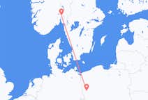 Vluchten van Zielona Góra, Polen naar Oslo, Noorwegen