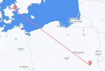 Vluchten van Kopenhagen, Denemarken naar Lublin, Polen