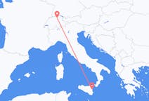 Flights from Zürich, Switzerland to Catania, Italy