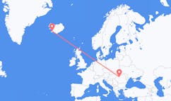 航班从罗马尼亚克卢日-纳波卡市到雷克雅维克市，冰岛塞尔