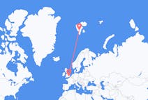 Flyg från London, England till Svalbard, Svalbard och Jan Mayen