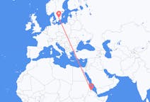 出发地 厄立特里亚出发地 阿斯马拉目的地 瑞典韦克舍的航班