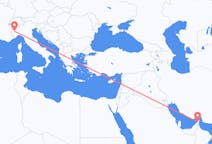 Vluchten van Ras al-Khaimah naar Turijn