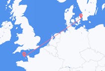 Flyrejser fra Sankt Peter Port, Guernsey til Copenhagen, Danmark