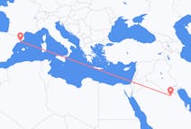 Flüge von Qaisumah, Saudi-Arabien nach Barcelona, Spanien