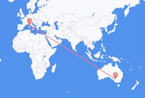 Flyrejser fra Mildura, Australien til Bastia, Frankrig