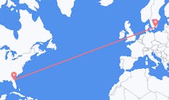 Flyreiser fra Jacksonville, USA til Karlskrona, Sverige