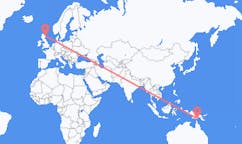 Loty z Daru w Papui-Nowej Gwinei do Aberdeen w Szkocji