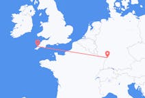 Flyg från Karlsruhe, Tyskland till Newquay, England