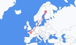 Flyg från Karleby, Finland till Poitiers, Frankrike