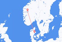 Vluchten van Sogndal naar Aarhus