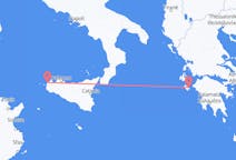 Flights from Zakynthos Island, Greece to Trapani, Italy