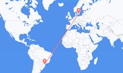 Flights from Curitiba, Brazil to Växjö, Sweden