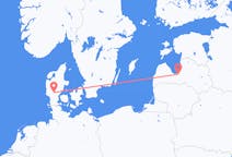 Flights from Riga in Latvia to Billund in Denmark