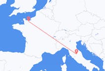 Flyrejser fra Caen, Frankrig til Perugia, Italien