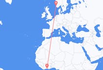 Flyreiser fra Abidjan, til Stavanger