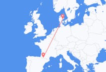 Flights from Lourdes in France to Aarhus in Denmark