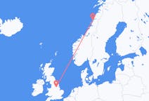 出发地 挪威桑內舍恩前往英格兰的唐卡斯特的航班