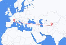 Flyrejser fra Dusjanbe, Tadsjikistan til Marseille, Frankrig