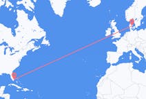 来自美国出发地 勞德代爾堡目的地 丹麦奥胡斯的航班