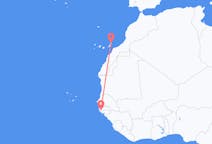 出发地 塞内加尔济金绍尔目的地 西班牙兰萨罗特岛的航班