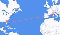 Flyrejser fra Orlando, USA til Figari, Frankrig