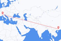 Flyrejser fra Wuzhou, Kina til Milano, Italien