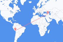 Flyreiser fra Arequipa, Peru til Iğdır, Tyrkia